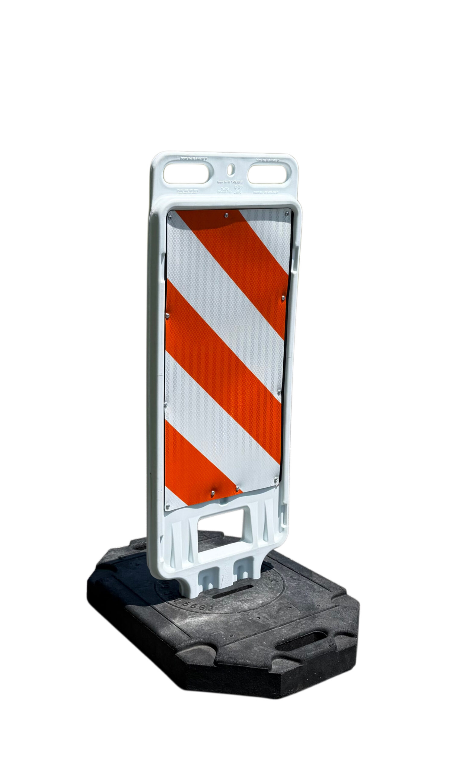 Traffic Vertical Panel with Bigfoot Base – Double-Sided Reflective